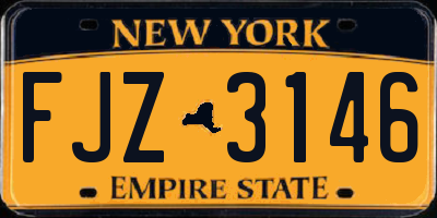 NY license plate FJZ3146