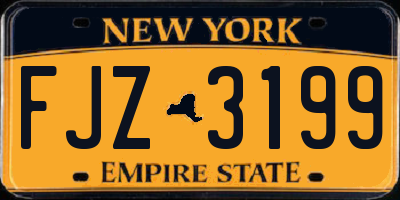 NY license plate FJZ3199