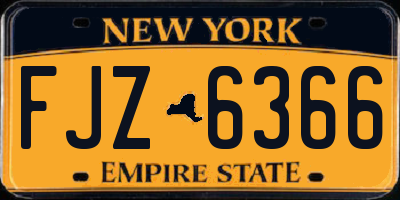 NY license plate FJZ6366