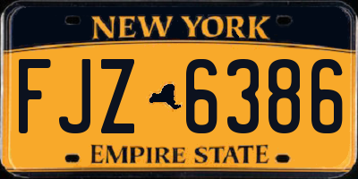 NY license plate FJZ6386