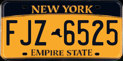 NY license plate FJZ6525