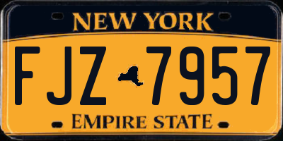 NY license plate FJZ7957