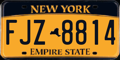 NY license plate FJZ8814