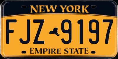 NY license plate FJZ9197