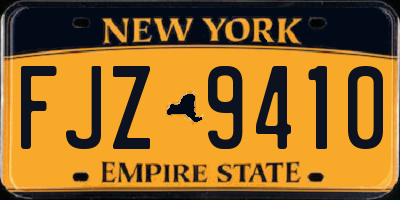 NY license plate FJZ9410