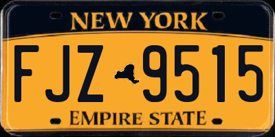 NY license plate FJZ9515