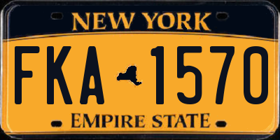 NY license plate FKA1570