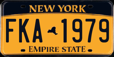 NY license plate FKA1979