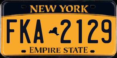 NY license plate FKA2129
