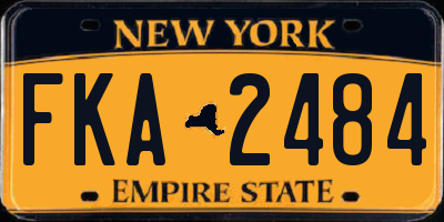 NY license plate FKA2484