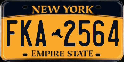 NY license plate FKA2564