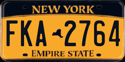 NY license plate FKA2764