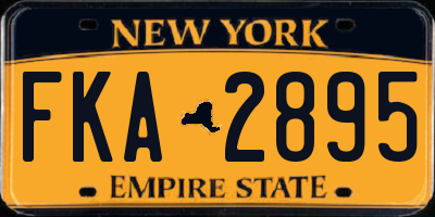 NY license plate FKA2895