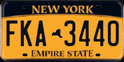 NY license plate FKA3440