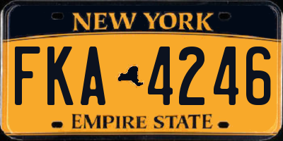 NY license plate FKA4246