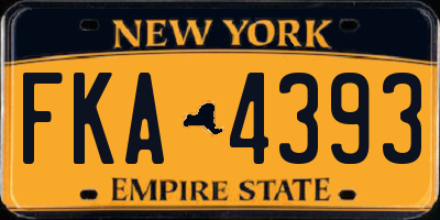 NY license plate FKA4393