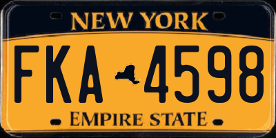 NY license plate FKA4598