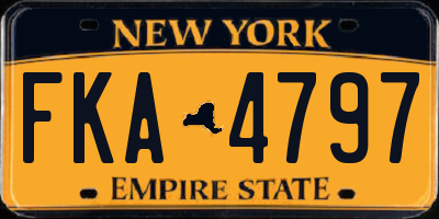 NY license plate FKA4797