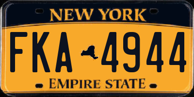 NY license plate FKA4944