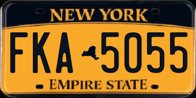 NY license plate FKA5055