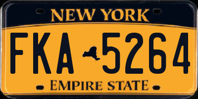 NY license plate FKA5264