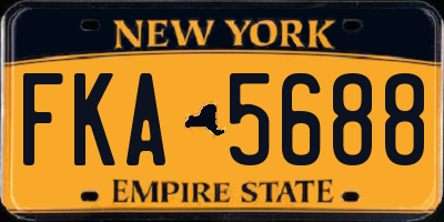 NY license plate FKA5688
