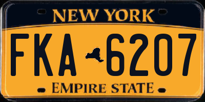 NY license plate FKA6207