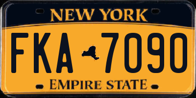 NY license plate FKA7090