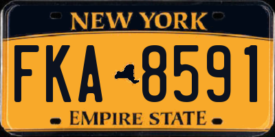 NY license plate FKA8591
