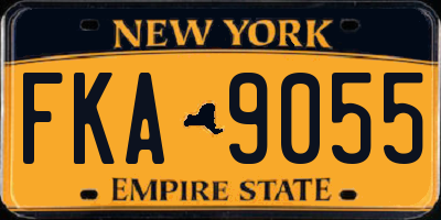 NY license plate FKA9055