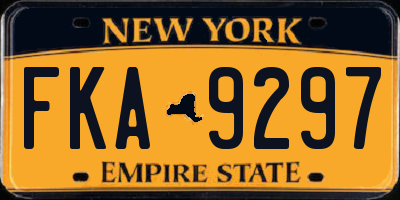 NY license plate FKA9297