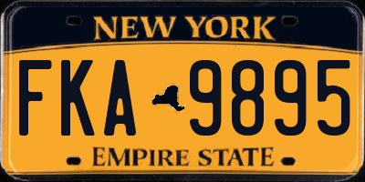 NY license plate FKA9895