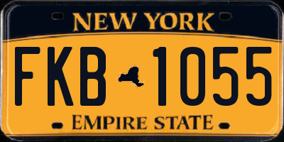 NY license plate FKB1055