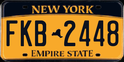 NY license plate FKB2448