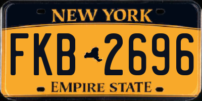 NY license plate FKB2696