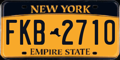 NY license plate FKB2710