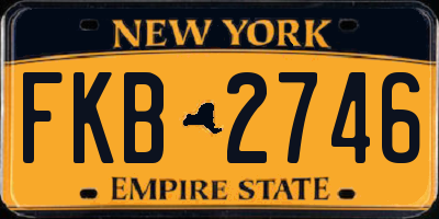 NY license plate FKB2746
