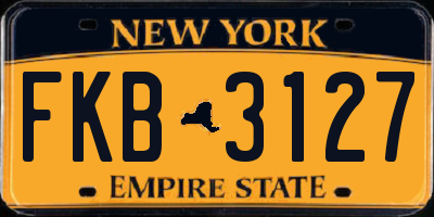 NY license plate FKB3127