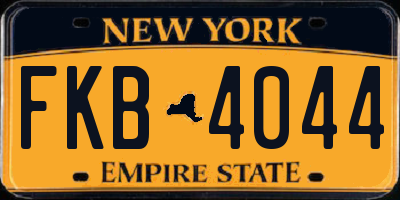 NY license plate FKB4044