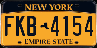 NY license plate FKB4154