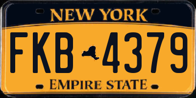 NY license plate FKB4379