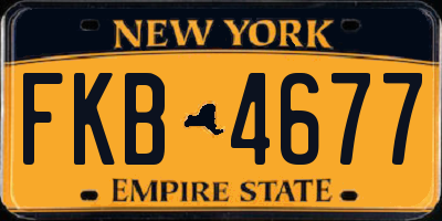 NY license plate FKB4677