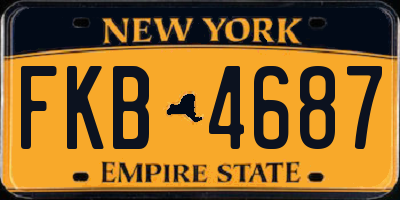 NY license plate FKB4687