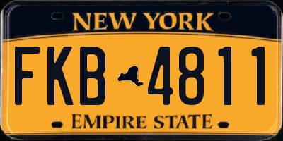 NY license plate FKB4811