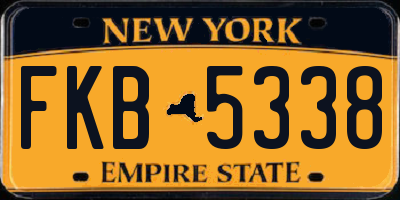 NY license plate FKB5338