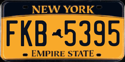 NY license plate FKB5395