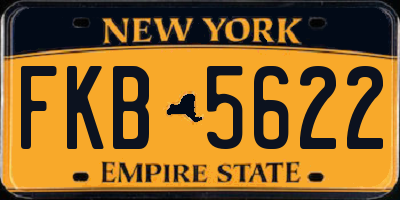 NY license plate FKB5622