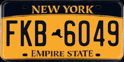 NY license plate FKB6049