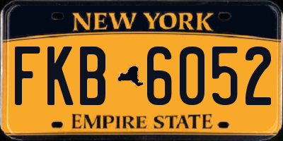 NY license plate FKB6052