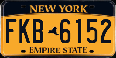 NY license plate FKB6152